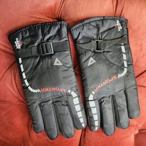 BRAND NEW BLACK SPORTKR WINTER SKI GLOVES-HAcRNI SPORT-LARGE
